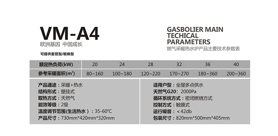 燃氣壁掛爐采暖爐VM-A4參數(shù) 燃氣壁掛爐采暖爐VM-A4參數(shù)